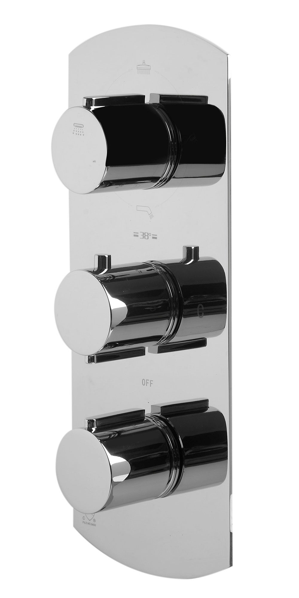Main Image of ALFI brand AB4101-PC Polished Chrome Concealed 4-Way Thermostatic Valve Shower Mixer /w Round Knobs, Brass