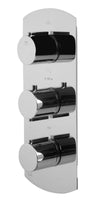 ALFI brand AB4101-PC Polished Chrome Concealed 4-Way Thermostatic Valve Shower Mixer /w Round Knobs, Brass