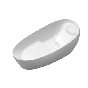 Alternate Image for Toto 87" Galaline Reinforced Marble Flotation Bathtub with Zero Dimension and Hydrohands, Gloss White, PJYD2200PWEU#GW
