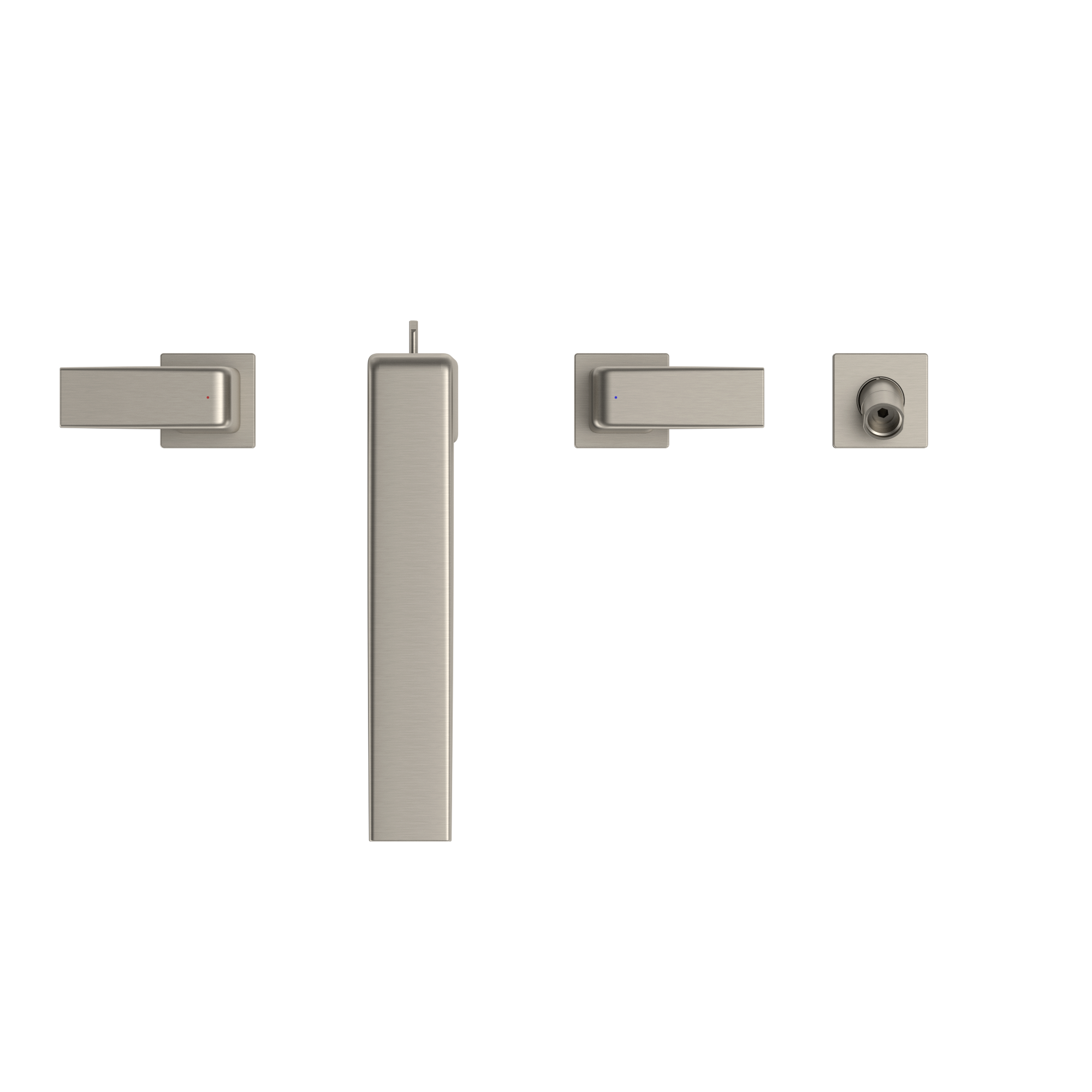 TOTO GB Two-Handle Deck-Mount Roman Tub Filler Trim with Handshower, Brushed Nickel, Brass, TBG10202U#BN