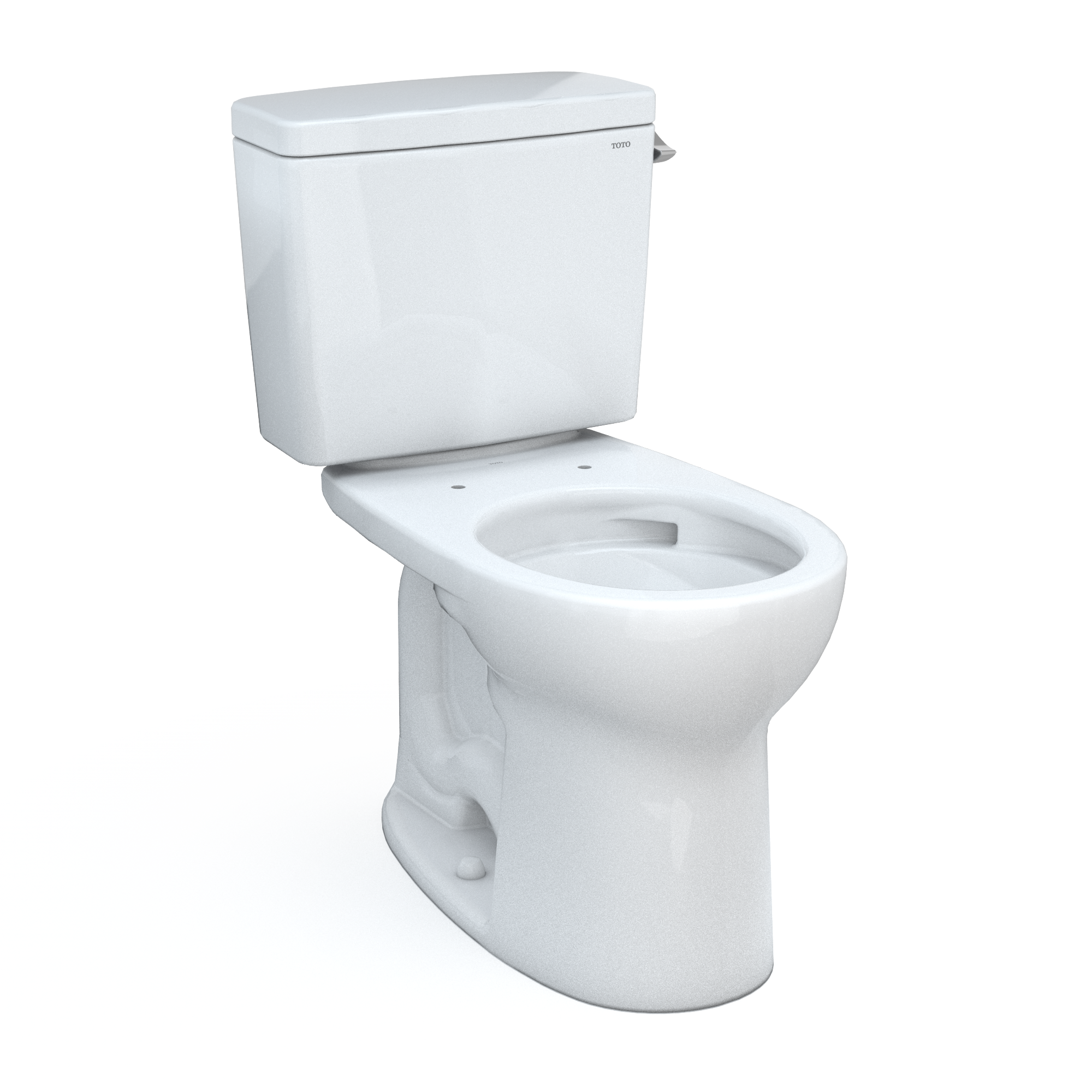 TOTO Drake Two-Piece Round 1.28 GPF Universal Height TORNADO FLUSH Toilet with CEFIONTECT, Cotton White, Vitreous China, CST775CEFRG#01