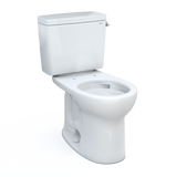 TOTO Drake Two-Piece Round 1.28 GPF Universal Height TORNADO FLUSH Toilet with CEFIONTECT, Cotton White, Vitreous China, CST775CEFRG#01