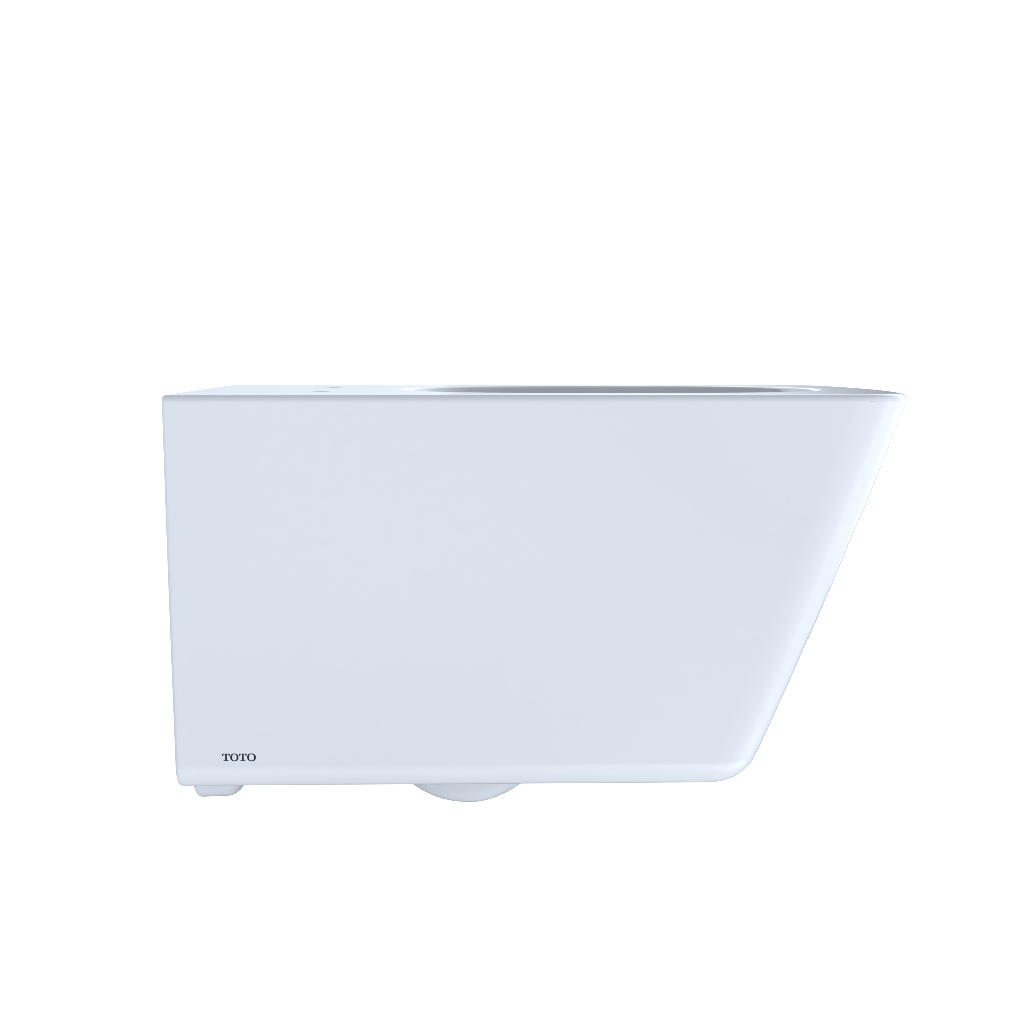 TOTO SP Wall-Hung Contemporary Square-Shape Dual Flush 1.28 and 0.9 GPF Toilet with CEFIONTECT- Vitreous China, Cotton White, CT449CFG#01