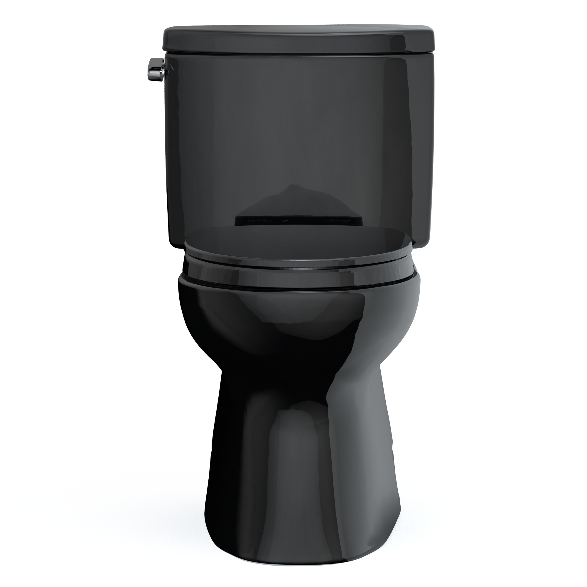 TOTO Vespin II Two-Piece Elongated 1.28 GPF Universal Height Toilet with SS124 SoftClose Seat, WASHLET+ Ready, Cotton White, Vitreous China|Plastic, Ebony, MS474124CEF#51