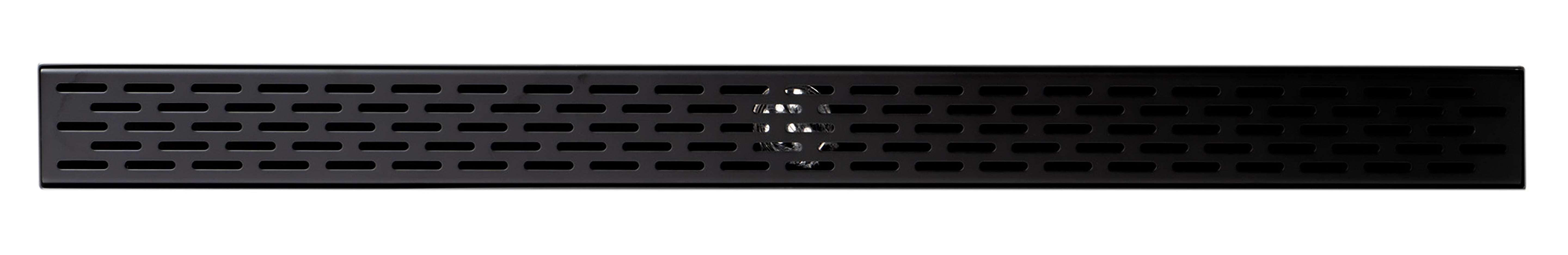 ALFI brand ABLD36C-BM 36" Black Matte Stainless Steel Linear Shower Drain with Groove Holes