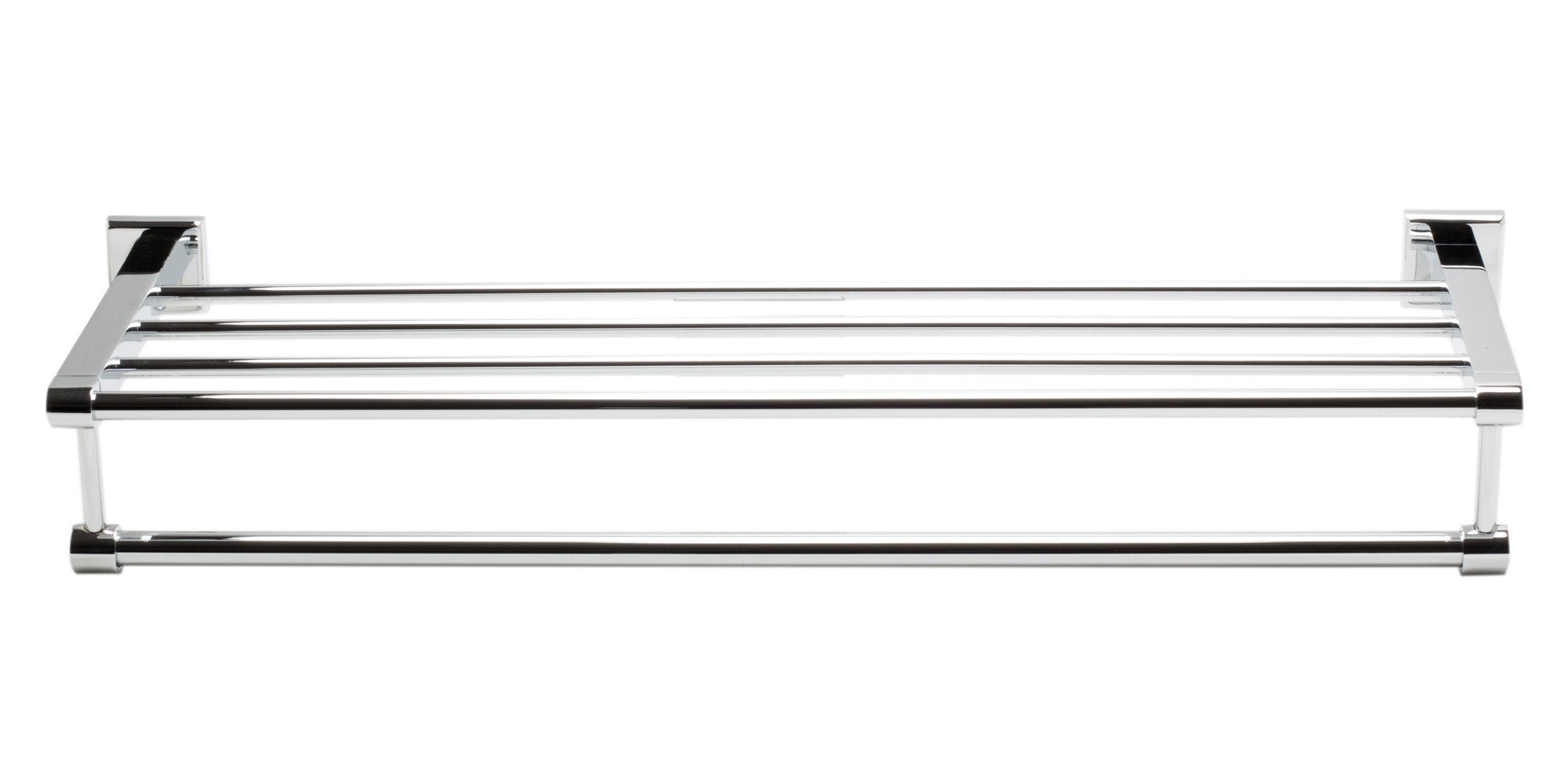 ALFI brand AB9596 Polished Chrome 24 inch Towel Bar & Shelf Bathroom Accessory, Brass