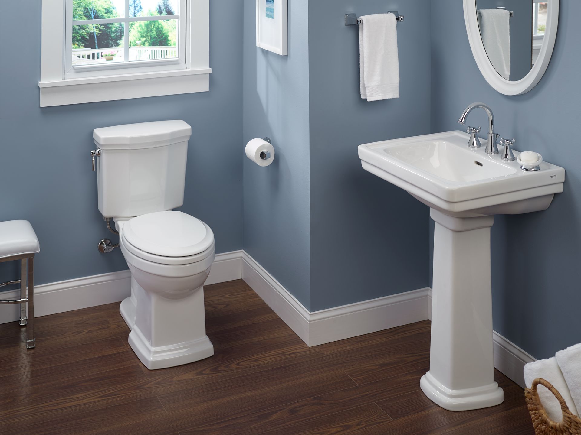 TOTO Promenade II 1G Two-Piece Elongated 1.0 GPF Universal Height Toilet with CEFIONTECT, Colonial White, Vitreous China, CST404CUFG#11