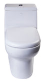 EAGO Porcelain, White, TB351 Dual Flush One Piece Eco-Friendly High-Efficiency Low Flush Ceramic Toilet