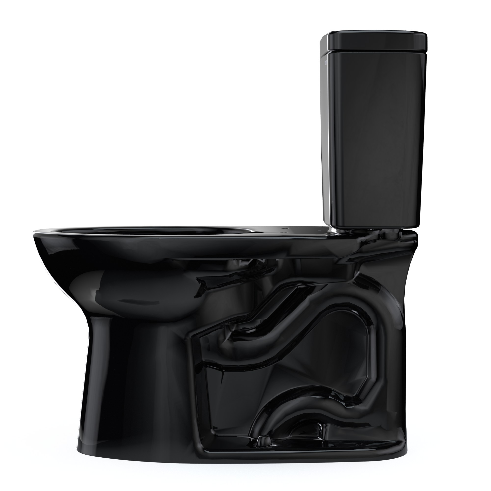 TOTO Drake Two-Piece Elongated 1.28 GPF Universal Height TORNADO FLUSH Toilet, Ebony, Vitreous China, CST776CEF#51