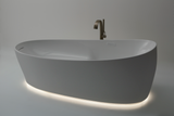 Toto 87" Galaline Reinforced Marble Flotation Bathtub with Zero Dimension and Hydrohands, Gloss White, PJYD2200PWEU#GW