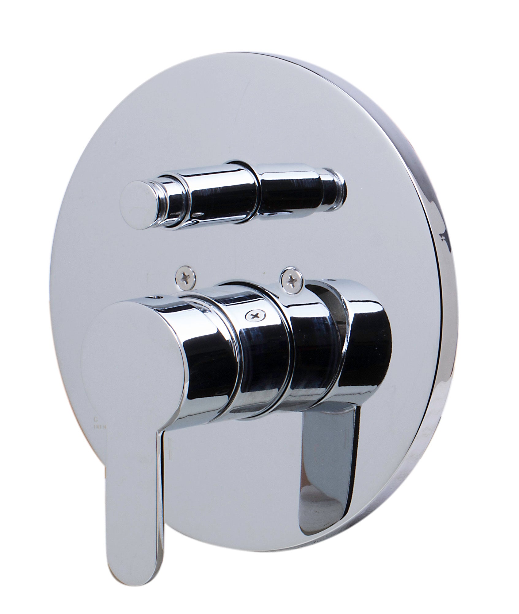 ALFI brand AB3101-PC Polished Chrome Shower Valve Mixer with Rounded Lever Handle and Diverter, Brass