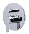 ALFI brand AB3101-PC Polished Chrome Shower Valve Mixer with Rounded Lever Handle and Diverter, Brass