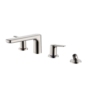 Alternate Image for TOTO GS Four-hole Deck-Mount Roman Tub Filler Trim with Handshower, Polished Nickel, Brass, TBG03202U#PN