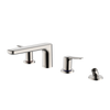 TOTO GS Four-hole Deck-Mount Roman Tub Filler Trim with Handshower, Polished Nickel, Brass, TBG03202U#PN