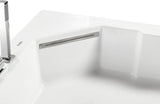 Eago 59" Acrylic Corner Neo-angle Round Bathtub, White, AM156ETL
