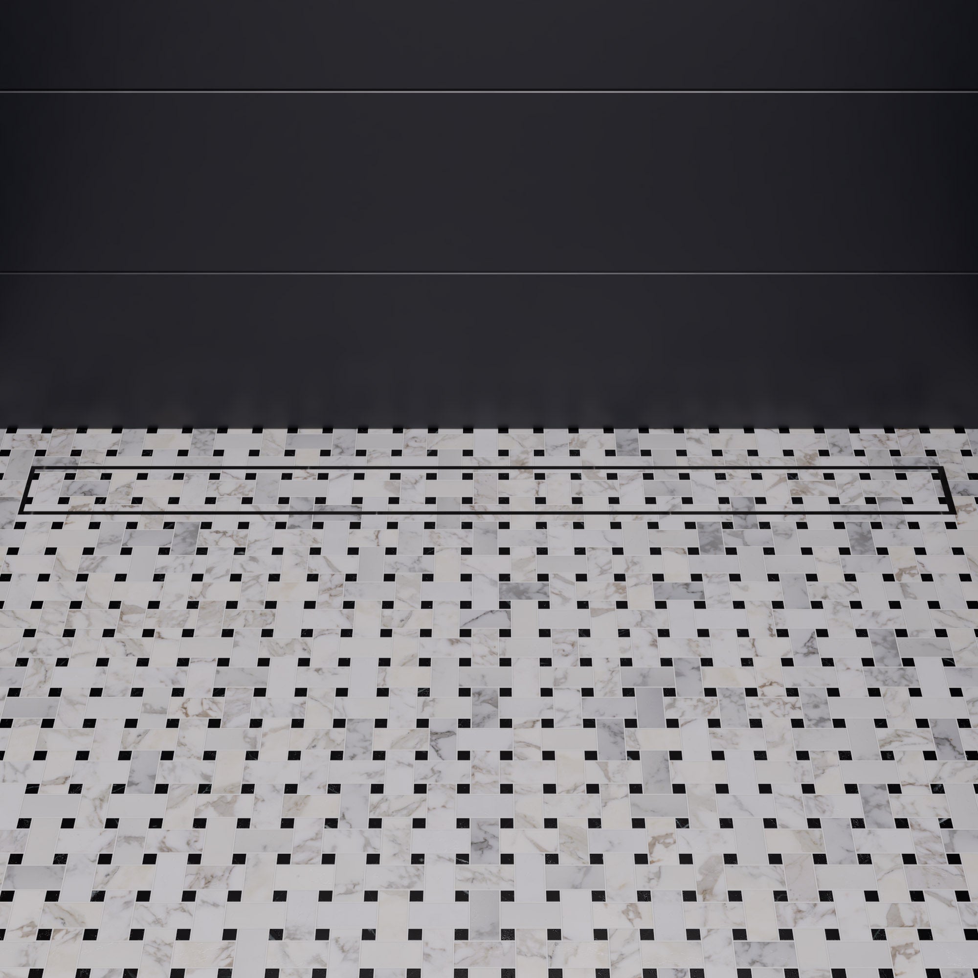 ALFI brand ABLD36A 36" Modern Stainless Steel Linear Shower Drain w/o Cover, Grey