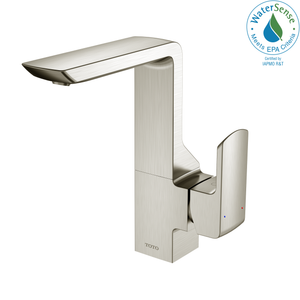 Alternate Image for TOTO GR Series 1.2 GPM Single Side Handle Bathroom Sink Faucet with COMFORT GLIDE Technology and Drain Assembly, Brushed Nickel, Brass, TLG02309U#BN