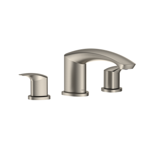 Alternate Image for TOTO GM Two-Handle Deck-Mount Roman Tub Filler Trim, Brushed Nickel, Brass, TBG09201U#BN