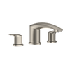 TOTO GM Two-Handle Deck-Mount Roman Tub Filler Trim, Brushed Nickel, Brass, TBG09201U#BN