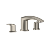 TOTO GM Two-Handle Deck-Mount Roman Tub Filler Trim, Brushed Nickel, Brass, TBG09201U#BN