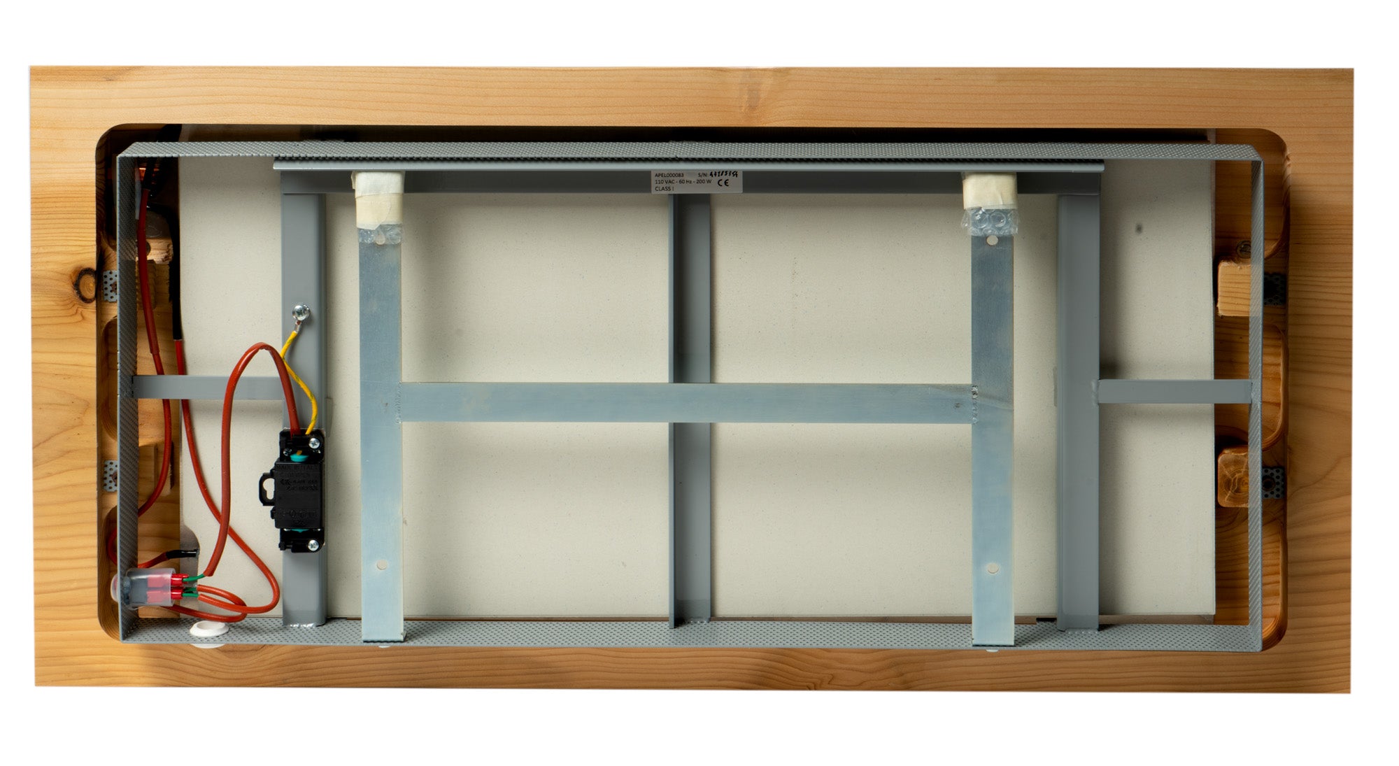 ALFI brand ABTW3216H 32"x16" Live Edge Cedar Wood Towel Warmer, Natural Wood