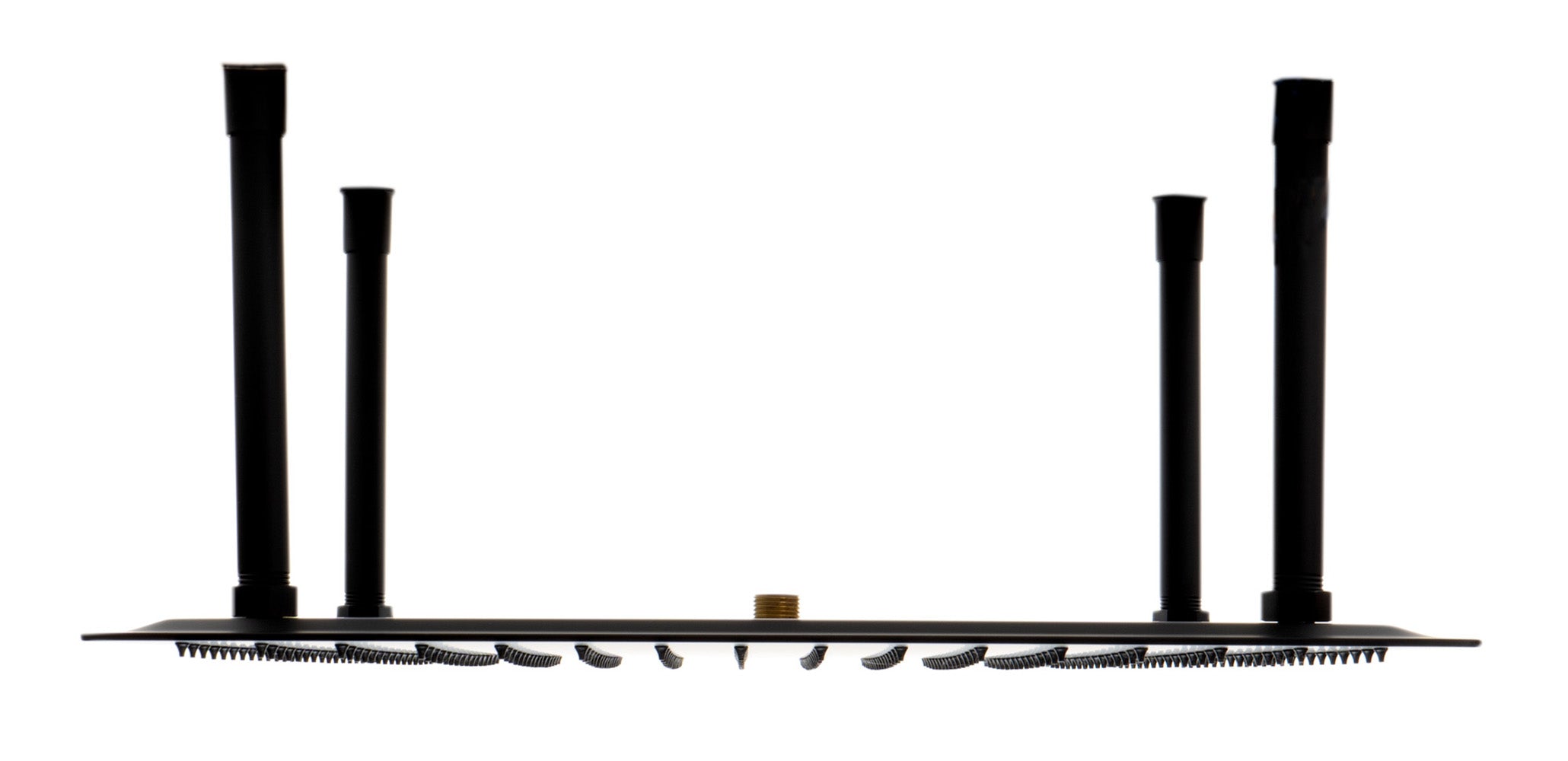 ALFI brand RAIN20S-BM Matte Black Stainless Steel 20" Square Ultra-Thin Rain Shower Head, Black Matte