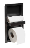 ALFI brand ABTPNP88-BB Brushed Black PVD Stainless Steel Recessed Toilet Paper Holder Niche, 19 Gauge