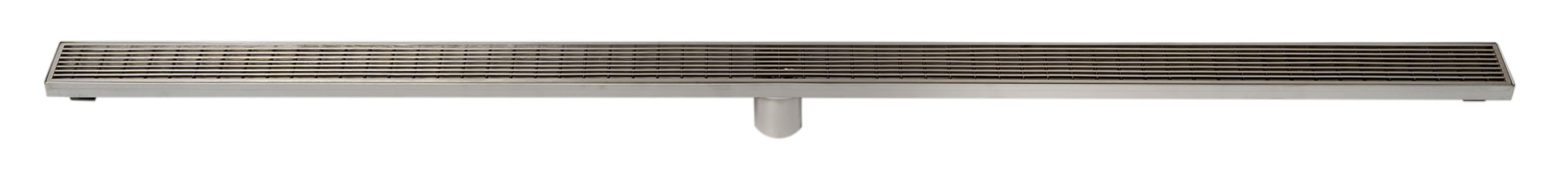 Alternative View of ALFI brand ABLD59D 59" Stainless Steel Linear Shower Drain with Groove Lines, Grey