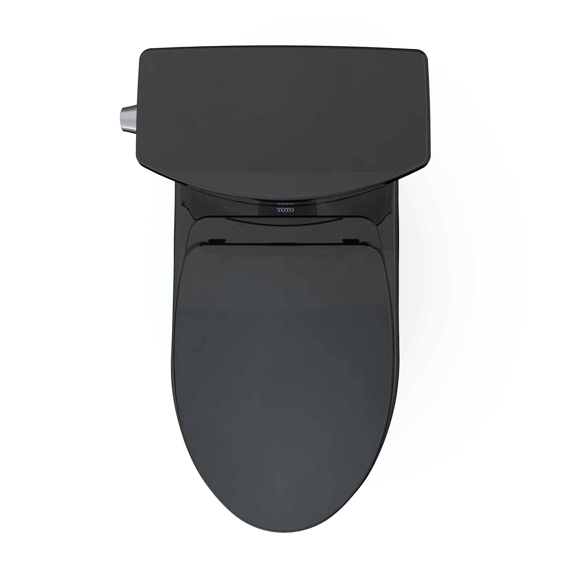 TOTO Vespin II 1G Two-Piece Elongated 1.0 GPF Universal Height Toilet with SS124 SoftClose Seat, WASHLET+ Ready, Ebony, Vitreous China|Plastic, MS474124CUF#51