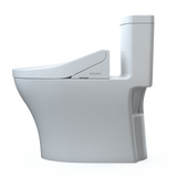 TOTO WASHLET+ Aquia IV One-Piece Elongated Dual Flush 1.28 and 0.9 GPF Toilet and WASHLET C2 Bidet Seat, Cotton White, Vitreous China|Plastic, MW6463074CEMFGN#01