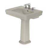 TOTO Promenade 27-1/2" x 22-1/4" Rectangular Pedestal Bathroom Sink for 8 inch Center Faucets, Bone, Vitreous China, LPT530.8N#03