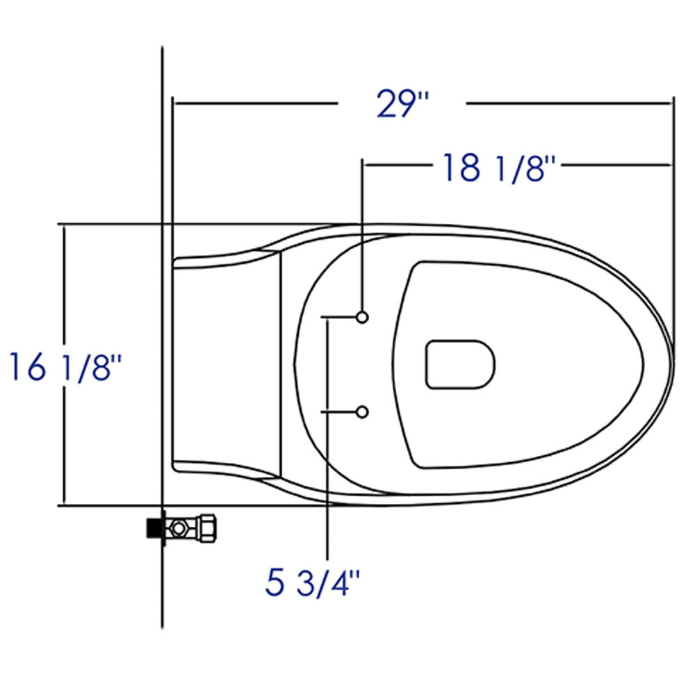 EAGO Plastic, White, R-133SEAT Replacement Soft Closing Toilet Seat for TB133