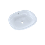 TOTO Maris 17-5/8" x 14-9/16" Oval Undermount Bathroom Sink with CEFIONTECT, Cotton White, Vitreous China, LT483G#01