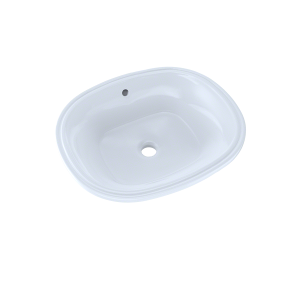 TOTO Maris 17-5/8" x 14-9/16" Oval Undermount Bathroom Sink with CEFIONTECT, Cotton White, Vitreous China, LT483G#01