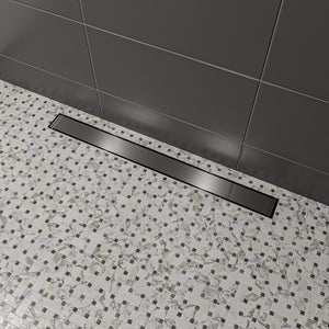 Alternate Image for ALFI brand ABLD32B-BSS 32" Modern Brushed Stainless Steel Linear Shower Drain with Solid Cover