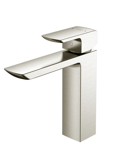 TOTO GR 1.2 GPM Single Handle Semi-Vessel Bathroom Sink Faucet with COMFORT GLIDE Technology, Brushed Nickel, Brass, TLG02304U#BN