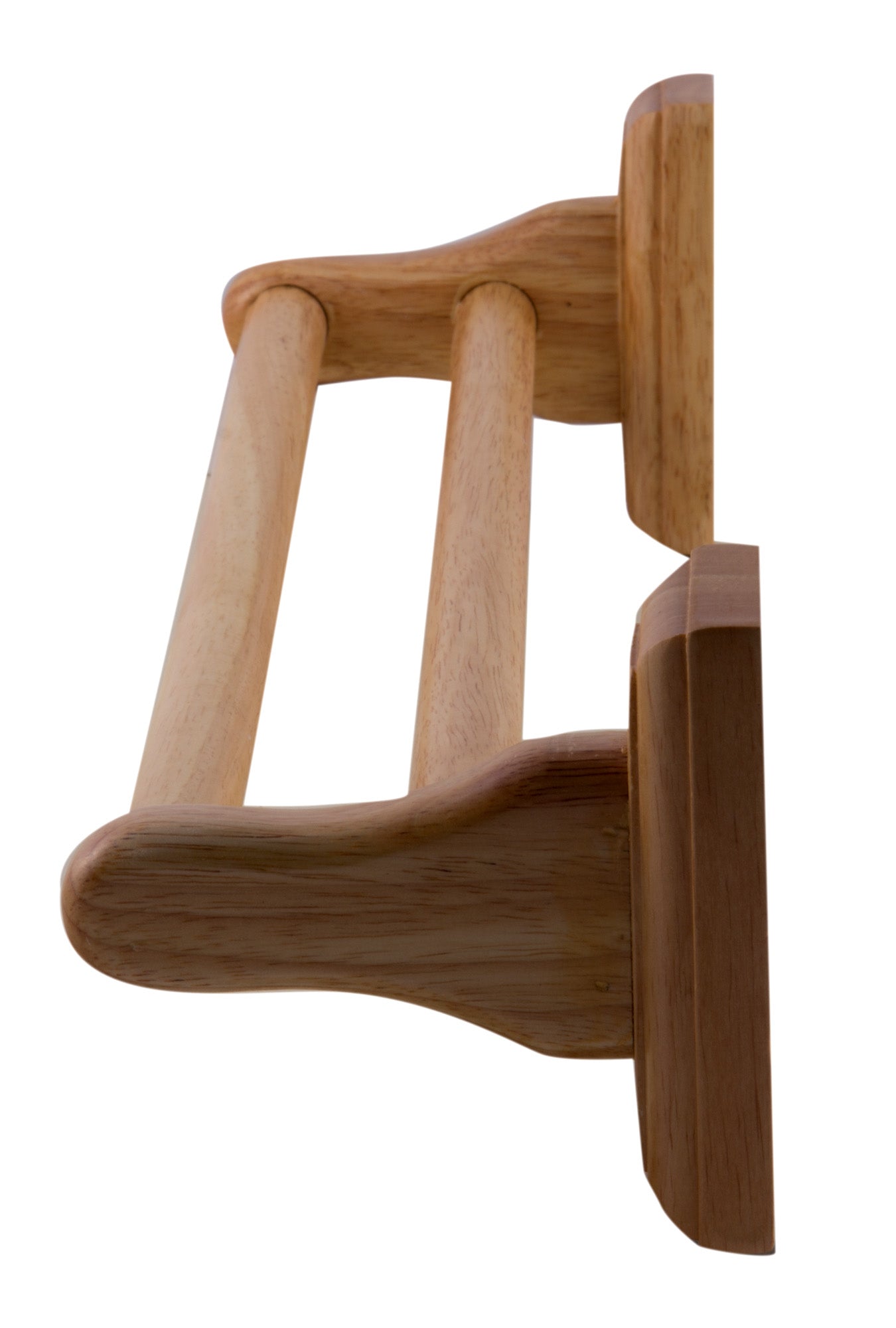 ALFI brand AB5505 24" Double Rack Wooden Towel Bar Bathroom Accessory, Rubber Wood, Natural Wood