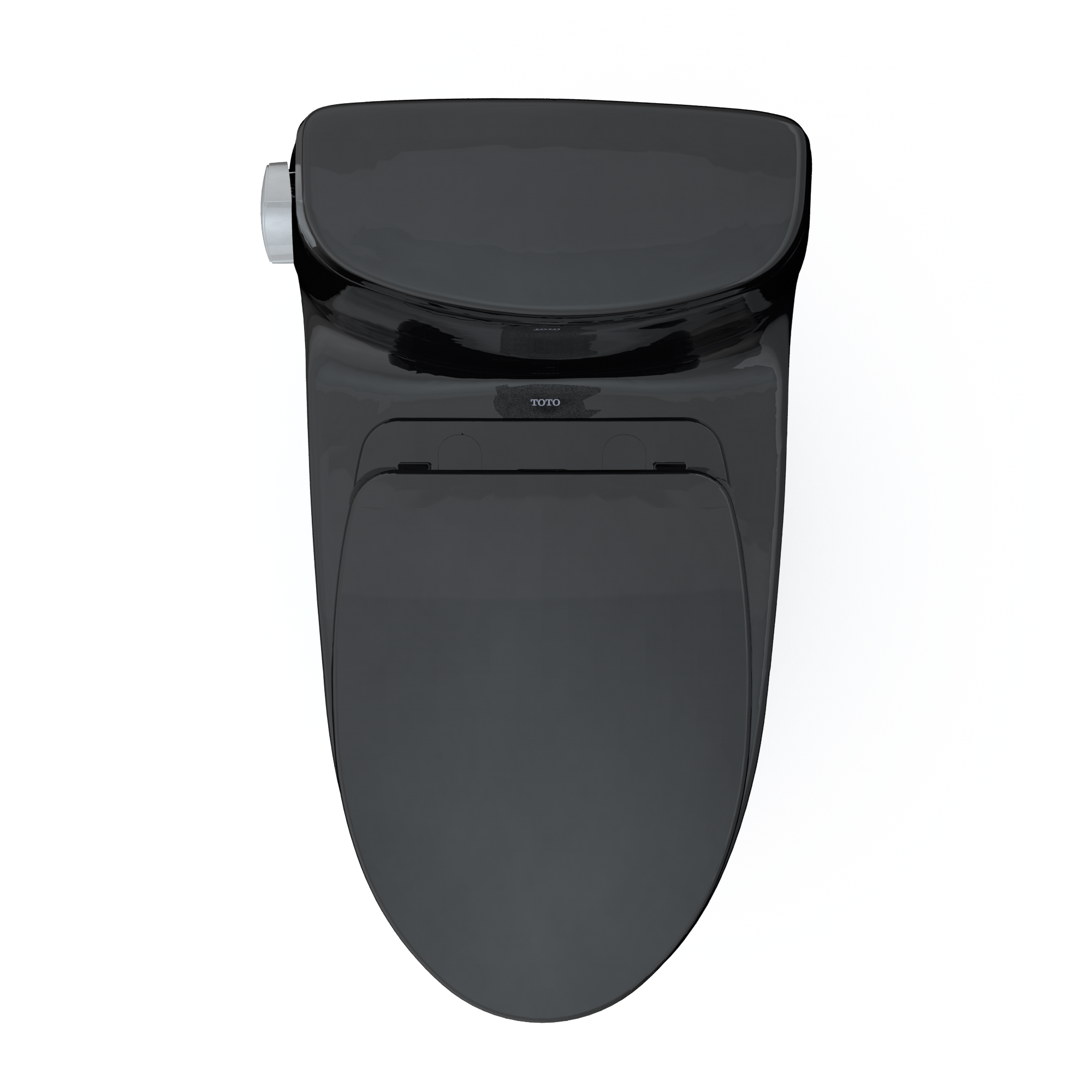 TOTO UltraMax II One-Piece Elongated 1.28 GPF Universal Height Toilet with SS124 SoftClose Seat, WASHLET+ Ready, Ebony, Vitreous China|Plastic, MS604124CEF#51