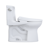 TOTO WASHLET+ UltraMax II One-Piece Elongated 1.28 GPF Toilet and WASHLET+ S7 Contemporary Bidet Seat, Cotton White, Vitreous China|Plastic, MW6044726CEFG#01