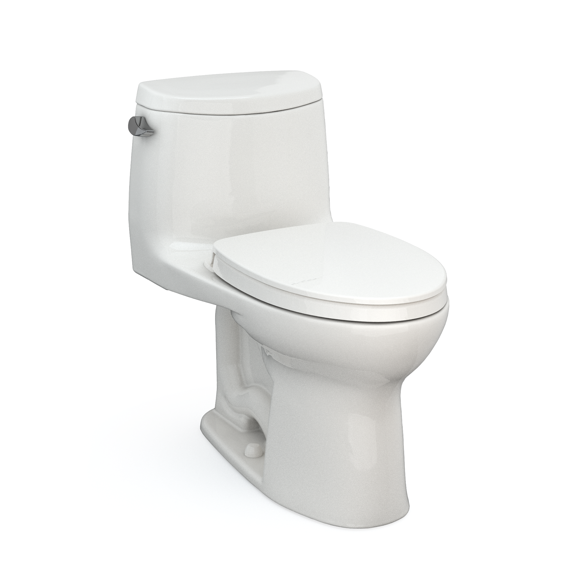 TOTO UltraMax II One-Piece Elongated 1.28 GPF Universal Height Toilet with CEFIONTECT and SS124 SoftClose Seat, WASHLET+ Ready, Colonial White, Vitreous China|Plastic, MS604124CEFG#11