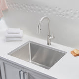 Blanco Quatrus 25" Drop In/Topmount Stainless Steel Laundry Sink, Satin Polish, 18 Gauge, 1 Faucet Hole, 443151