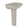 TOTO Supreme Oval Basin Pedestal Bathroom Sink with CeFiONtect for 8 Inch Center Faucets, Bone, Vitreous China, LPT241.8G#03