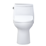 TOTO WASHLET+ UltraMax II One-Piece Elongated 1.28 GPF Toilet and WASHLET+ S7A Contemporary Bidet Seat, Cotton White, Vitreous China|Plastic, MW6044736CEFG#01