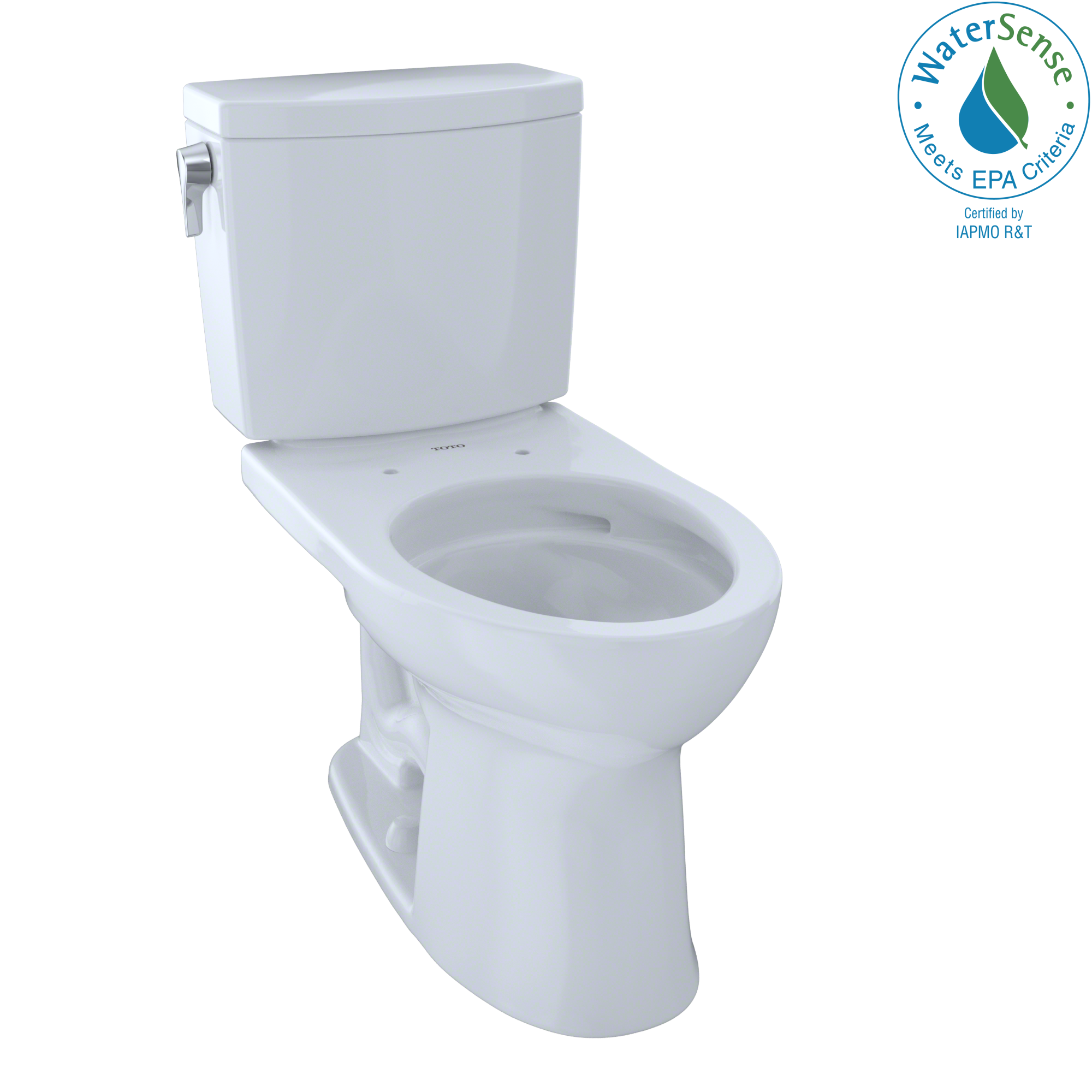 TOTO Drake II 1G Two-Piece Elongated 1.0 GPF Universal Height Toilet with CEFIONTECT, Cotton White, Vitreous China, CST454CUFG#01