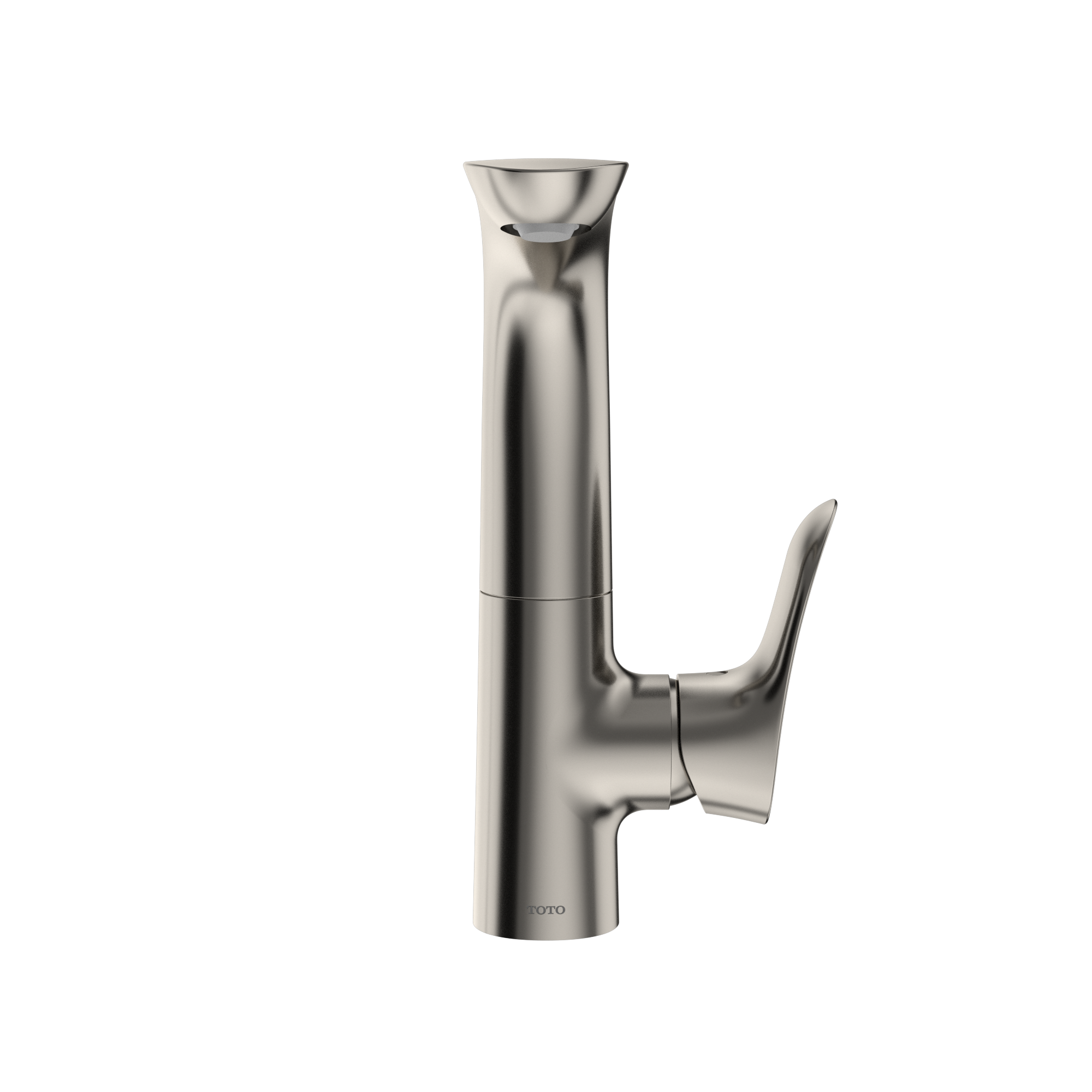 TOTO GO 1.2 GPM Single Side-Handle Bathroom Sink Faucet with COMFORT GLIDE Technology and Drain Assembly, Polished Nickel, Brass, TLG01309U#PN