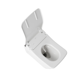 TOTO WASHLET+ SP Wall-Hung Square-Shape Toilet with SX Bidet Seat and DuoFit In-Wall 1.28 and 0.9 GPF Auto Dual-Flush Tank System, Matte Silver, Vitreous China|Steel|Plastic, CWT4494049CMFGA#MS