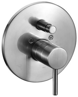 Alternate Image for ALFI brand AB1701-BN Brushed Nickel Pressure Balanced Round Shower Mixer with Diverter, Brass
