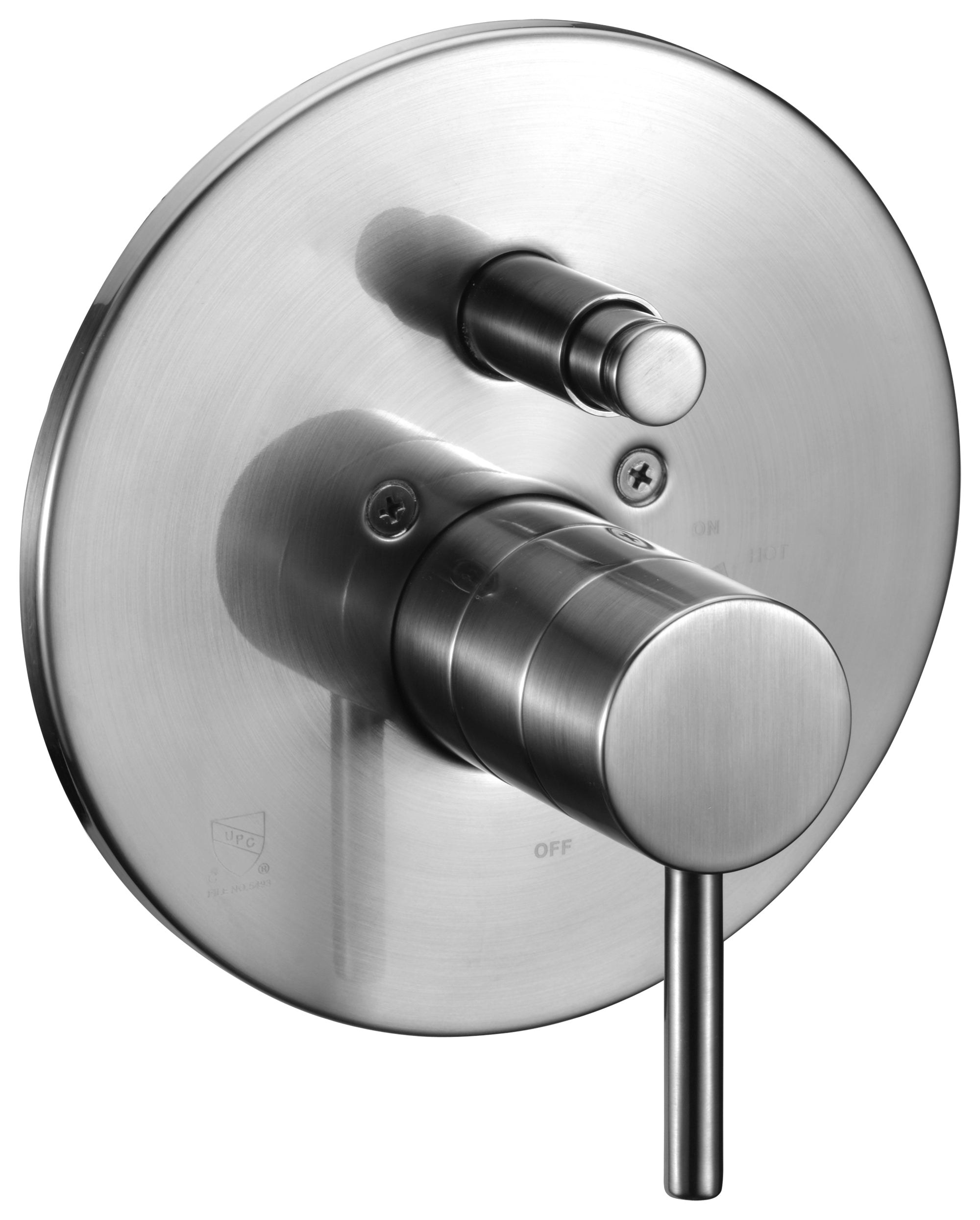 Main Image of ALFI brand AB1701-BN Brushed Nickel Pressure Balanced Round Shower Mixer with Diverter, Brass
