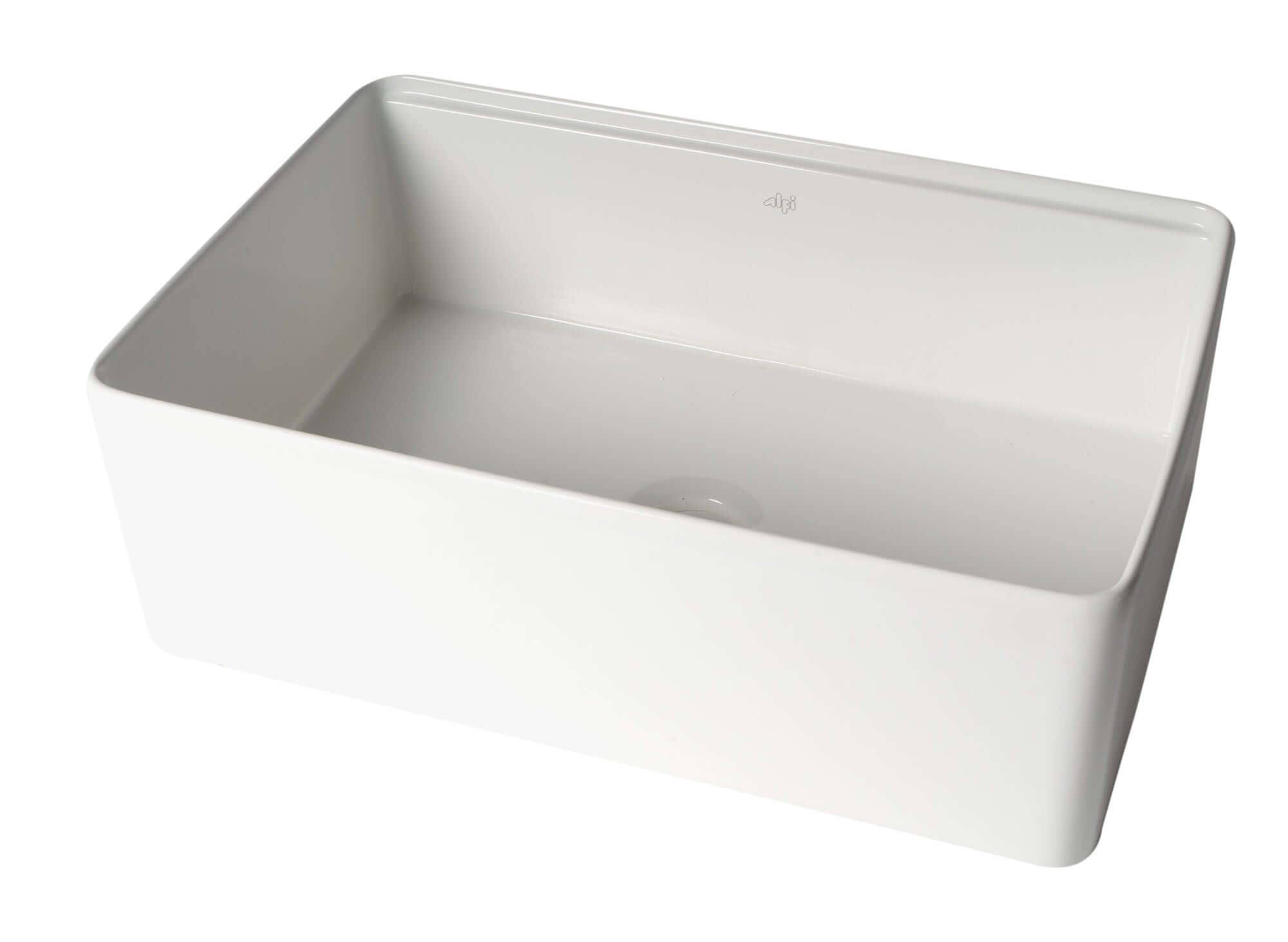 ALFI brand 30" Fireclay Workstation Farmhouse Sink with Accessories, White, ABFS3020-W