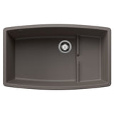 Blanco Performa 32" Undermount Silgranit Kitchen Sink, Volcano Gray, No Faucet Hole, 443122